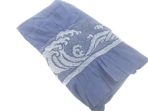 正絹　絞り荒波模様男物兵児帯